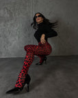 Legging Animalier - Rouge