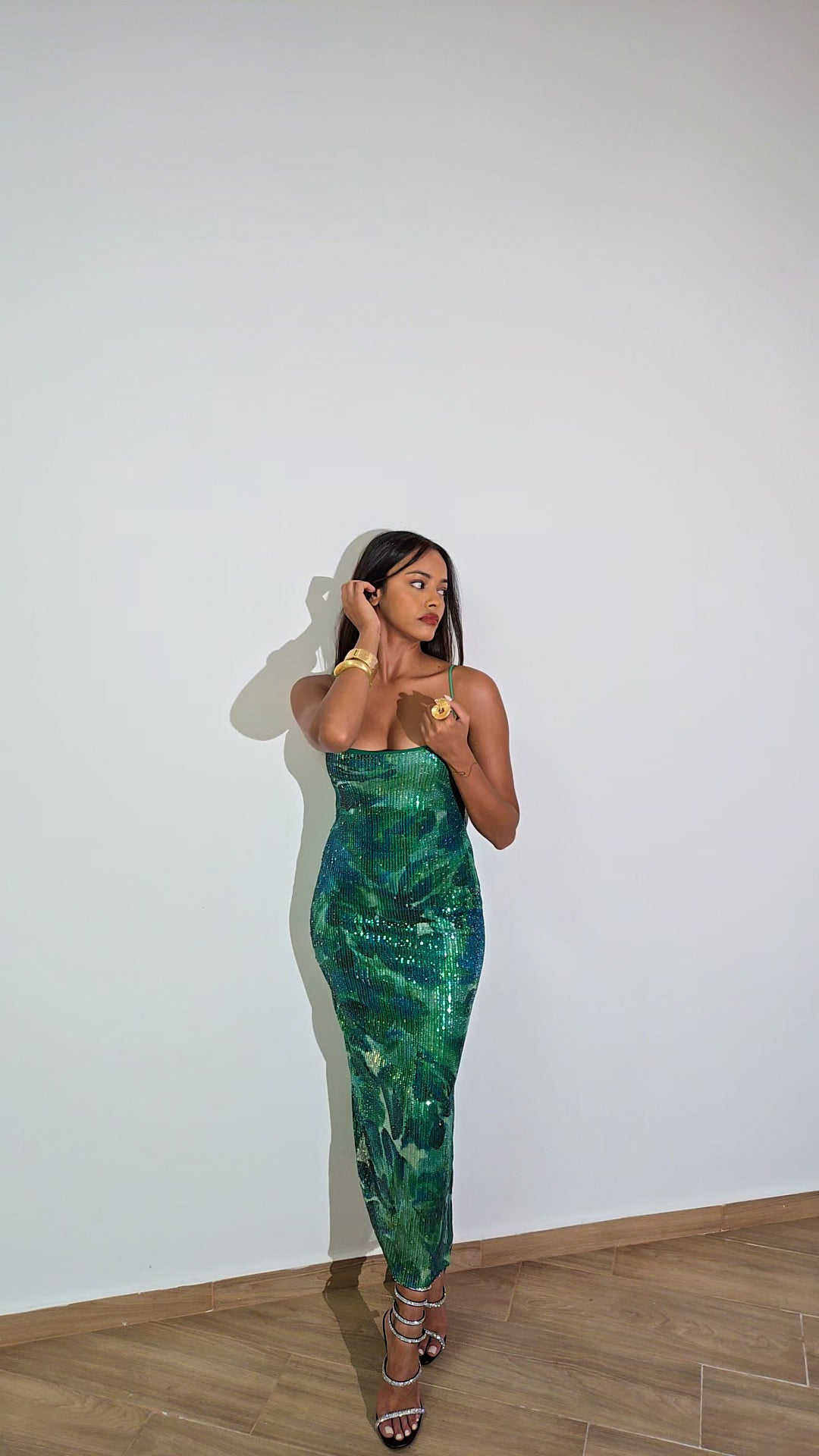 Robe Paillettes  Tropicale  - 4 couleurs