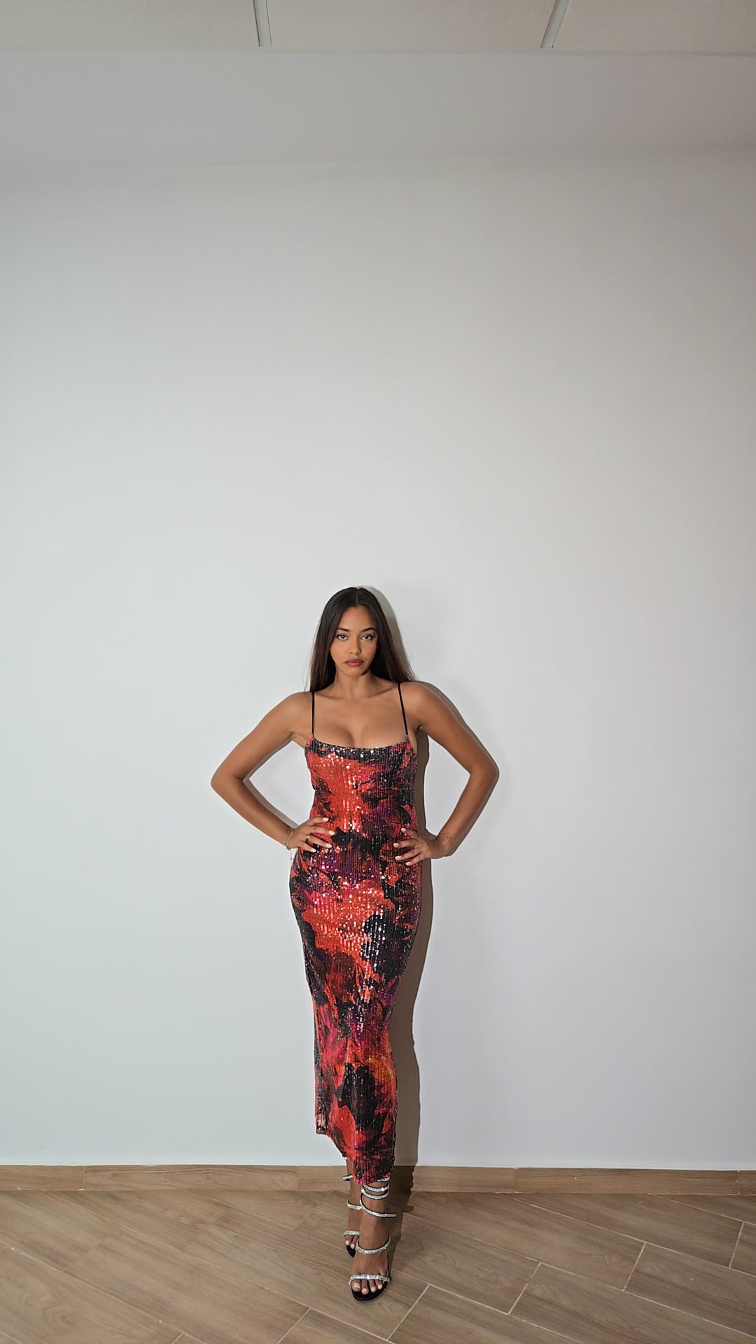 Robe Paillettes  Tropicale  - 4 couleurs